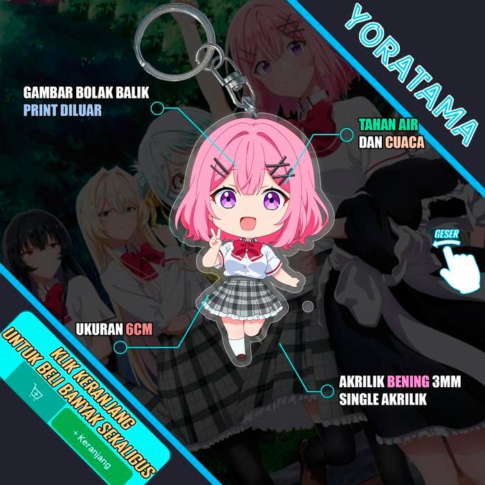 Gantungan Kunci Watanare Renako Ajisai Kaho Mai, พวงกุญแจอนิเมะ Lucu - Renako