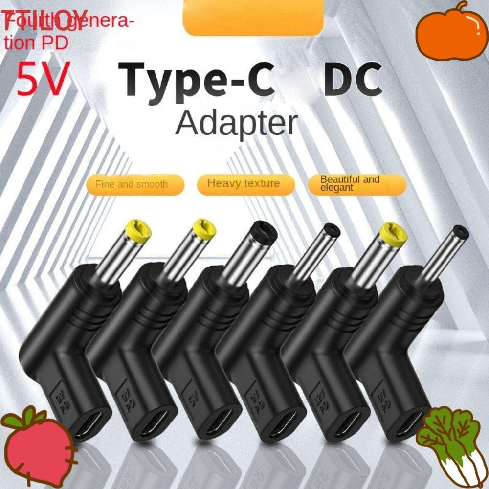 7TILOYSHOP USB C PD to DC Power Connector, 5V 9V 12V Universal Type C to DC Jack Plug, Type-C PD Con