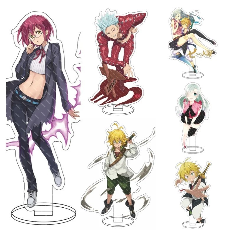 Standee Seven Deadly Sins The Seven Deadly Sins อะนิเมะ micha รุ่นสําหรับโต๊ะเรียนตกแต่ง Meliodas El