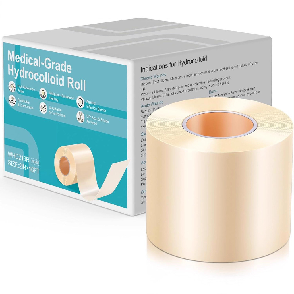Hydrocolloid Wound Dressing Roll Hydrocolloid Sheet Bandage สําหรับ Burn Blister Acne Patch และ Skin