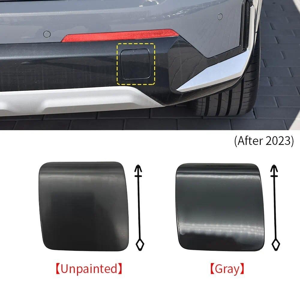 สําหรับ BMW U11 U12 รถด้านหลังกันชน Tow Hook ฝาครอบอุปกรณ์เสริมสีดําสําหรับ BMW X1 2023-2025 5112816