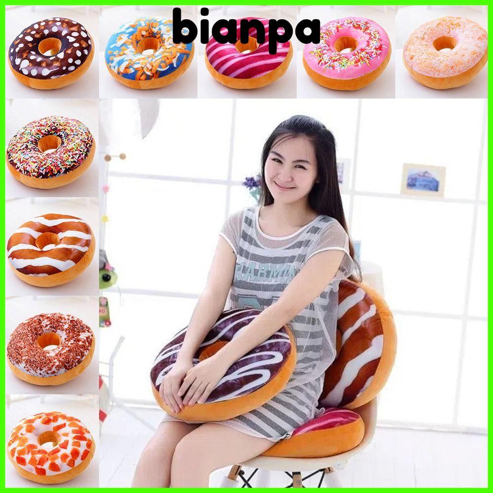 BIANPA จําลองเบาะโดนัท, Donuts Home Cushion Donuts หมอน, Creative Super Soft Chocolate Donuts