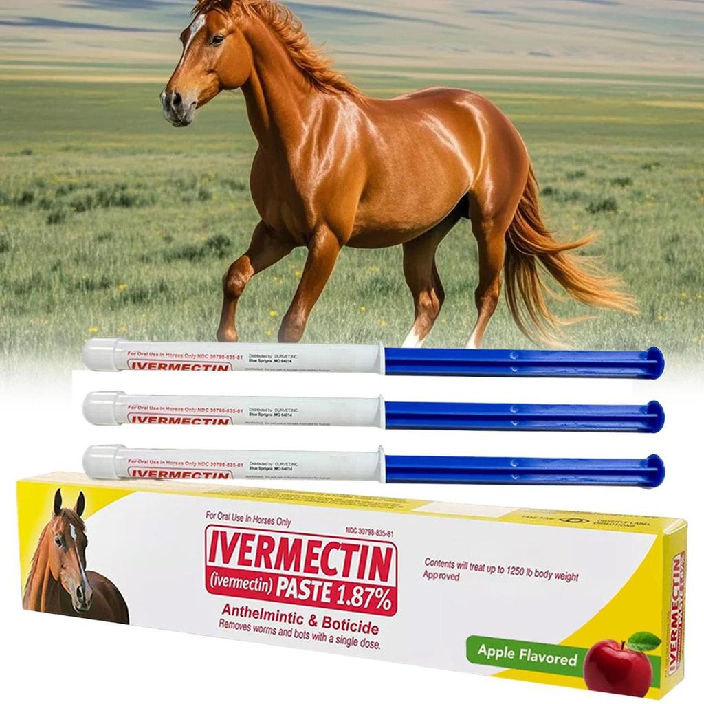 Horse Paste 3 ชิ้น 1.87 Dewormer วางปศุสัตว์ Skincare Balm สําหรับกลางแจ้งขี่ม้ากรูมมิ่งทําความสะอาดซักผ้าฟาร์ม herazth