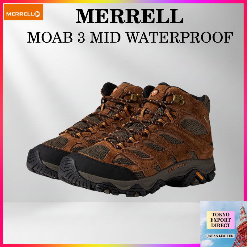Merrell Moab 3 Mid Waterproof รองเท้าเดินป่าผู้ชาย พื้น ของแท้ (EARTH)