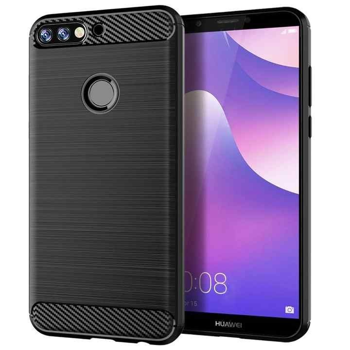 HUAWEI Y7 PRIME 2018 HONOR 7C NOVA 2 LITE SLIM ARMOR RUGGED CARBON CASE