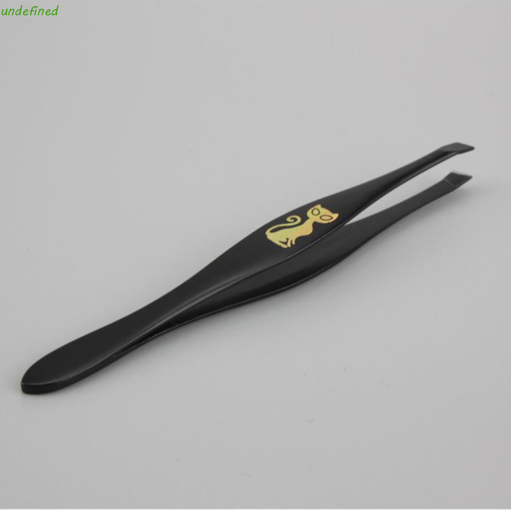 JARREDIW Shape Hair Pluckers, Slant แหนบการ์ตูนแมวรูปแบบคิ้ว,แบบพกพาสีสเปรย์สแตนเลส Ultra-thin แหนบขนตาคิ้วเครื่องมือกําจัดขน