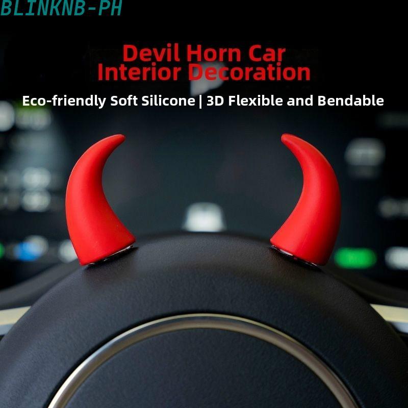 Devil Horns รถ ABS พลาสติกเหมาะสําหรับพื้นผิวเรียบสําหรับพวงมาลัย