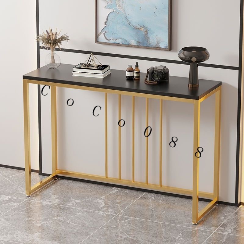 Light Luxury Foyer Storage Rack Slim แคบเรียบง่ายตารางเหล็ก Foyer ตู้ตาราง Foyer Rack ยาวบาร์ตาราง开关