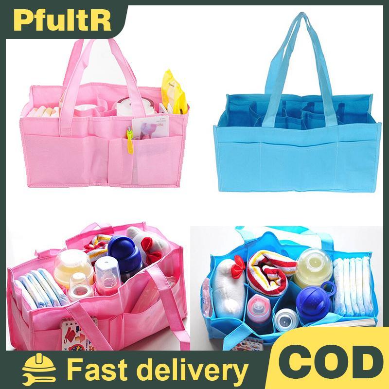 Mother Diapers Bag Travel Outdoor Portable Nappy Storage Tote Bag Blue & Pink