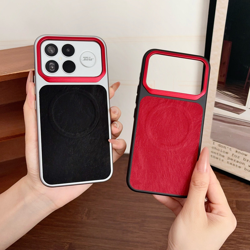 สําหรับ Xiaomi POCO F8 Ultra, Redmi K90 Pro Max กรณี ELVEV Vintage PU หนัง Hard PC ดูดฝาครอบโทรศัพท์
