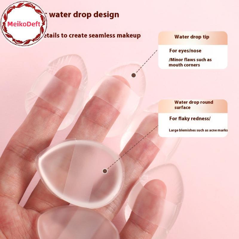 MeikoDeft 1/6 ชิ้นซิลิโคนแต่งหน้า Spong แป้งพัฟ Face คอนซีลเลอร์ Water Drop Shape เครื่องสําอางพัฟ B