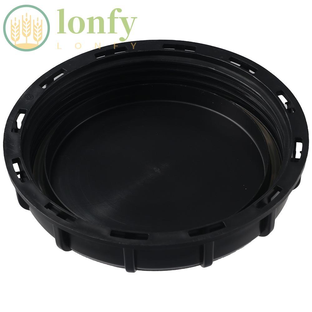 LONFY IBC ฝาถัง, Polyethylene สีดําความหนาแน่นสูง IBC Tote Tank Cap, Heavy Duty ID162 มม./6.42 นิ้วน้ํา Liquid Tank Cap Industries Storage