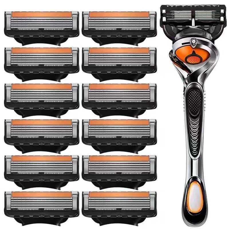 มีดโกนห้าชั้นมีดโกนคู่มือเหมาะสําหรับ Gillette Multi-Layer ใบมีดสแตนเลสชุดมีดโกน Gillette Sharp Hidd
