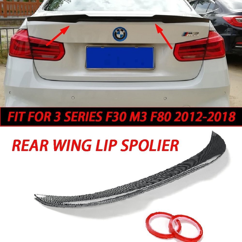 PSM สไตล์รถด้านหลังสปอยเลอร์ Lip Boot Wing Lip สําหรับ BMW F30 2012-2018 สําหรับ F80 2014-2019 สปอยเ