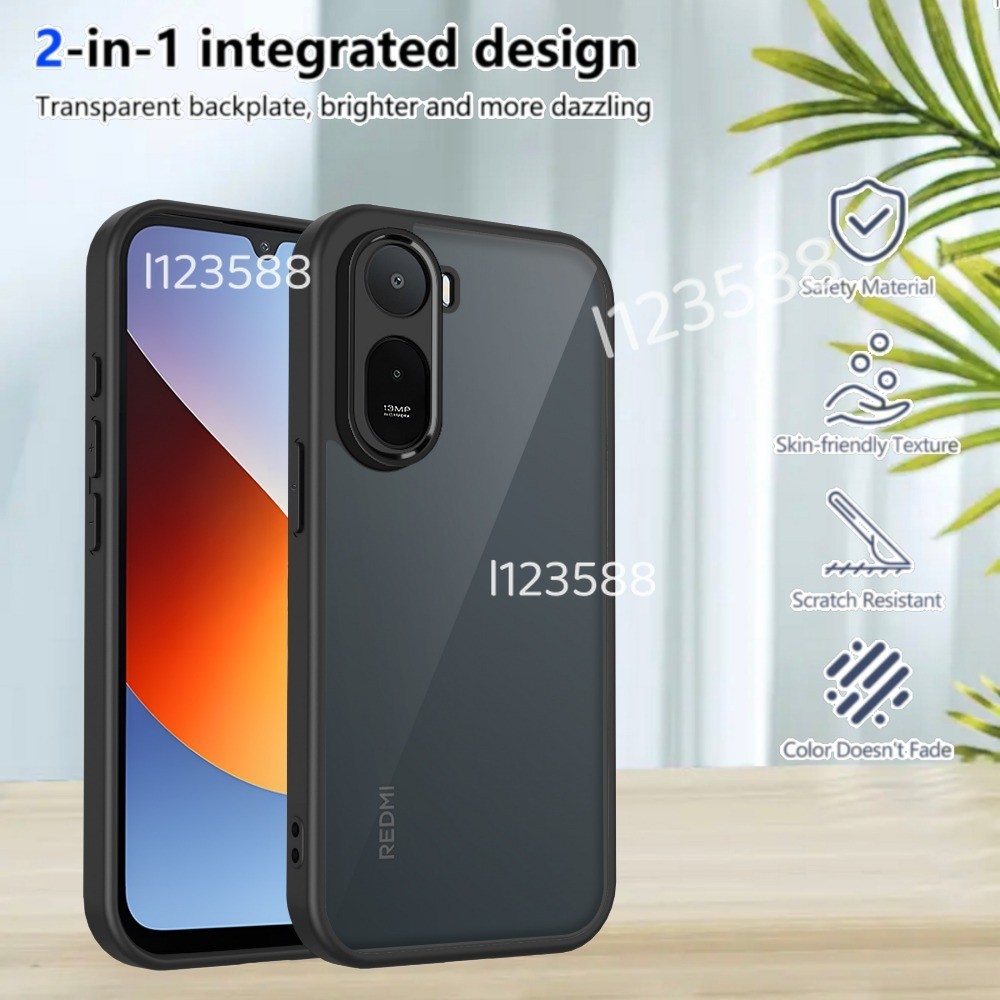 สําหรับ PocoC81 Pro 4G 2026 Matte สีดําอะคริลิคเคสโทรศัพท์สําหรับ Poco C81 Pro 4G C81Pro Xiaomi 2026 กันกระแทกป้องกันกันชนกรณีปกหลัง