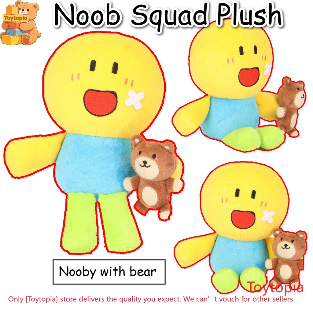 ใหม่ Noob Squad Plush Roblox Nooby กับหมีเกมตุ๊กตา Plushie Noobsquad ตุ๊กตาของเล่นตุ๊กตาหมอนเด็กวันเ