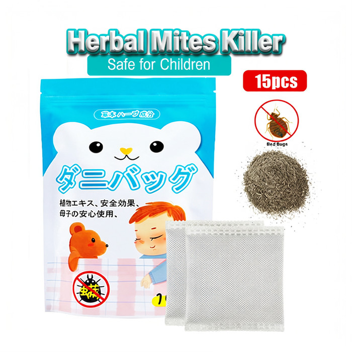 เครื่องกําจัดไรฝุ่น Natural Herbal Antibiotic Except Bag Baby Bed Bugs Cleaner /Beg Penghalu Bag