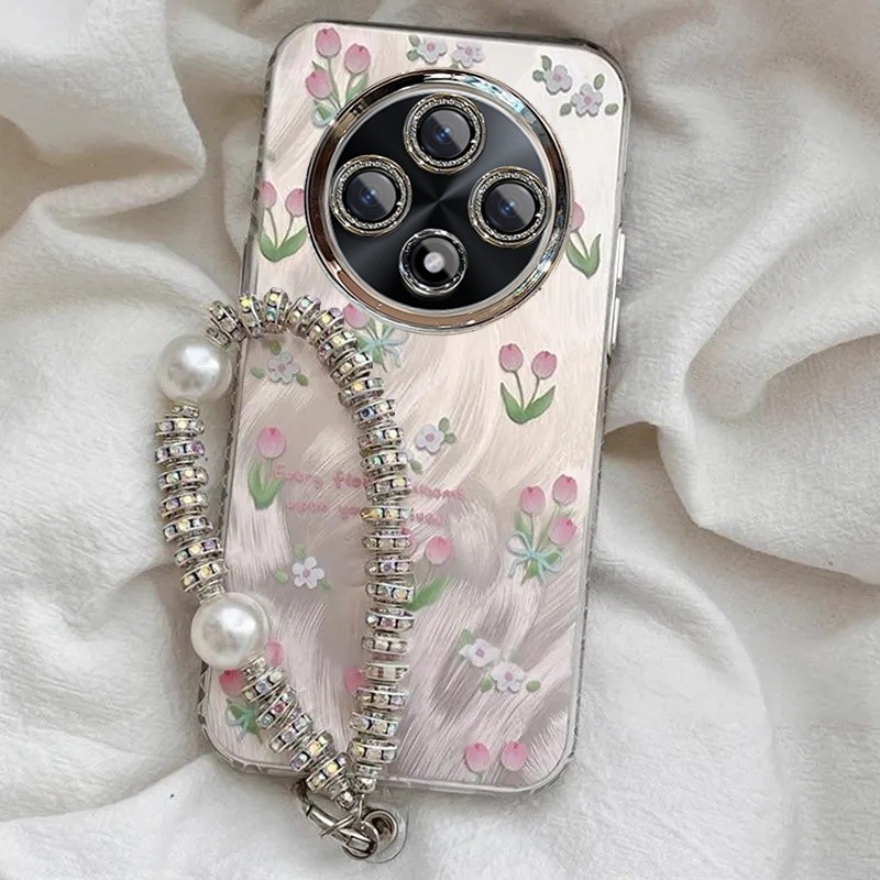 สีชมพูทิวลิป OPPOA3Pro เคสโทรศัพท์ PJY110 Feather Gauze Case รวมทุกอย่างเลนส์ Shock-proof หญิง Influ