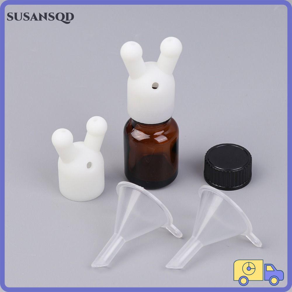 SUSANSQD น้ํามันหอมระเหย Inhaler Cap, Mini Double Hole น้ําหอม Inhaler, พลาสติก Leakproof น้ํามันหอม
