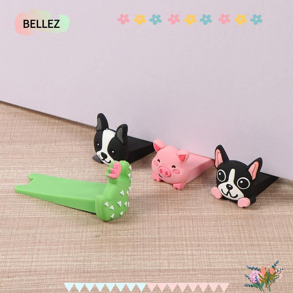 BELLEZ ที่กั้นประตู, บล็อกประตูบ้านแบบใช้ซ้ําได้ลิ่มประตู, ปลั๊กป้องกันการชนกันดูดซับแรงกระแทกน่ารักของขวัญที่วางพื้น