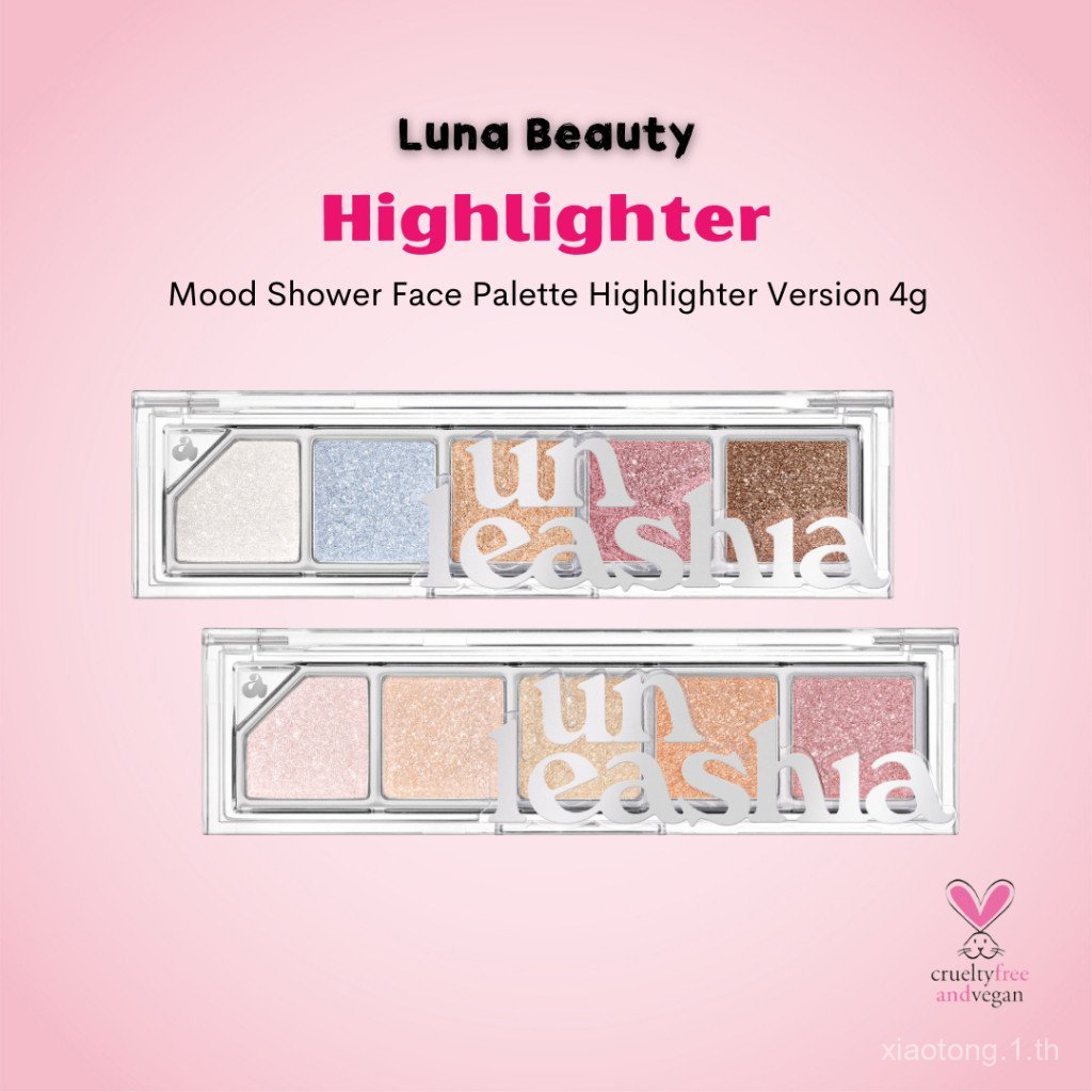 [Unleashia] Mood Shower Face Palette Highlighter Version 4g พาเลทอายแชโดว์ห้าสี L0O5
