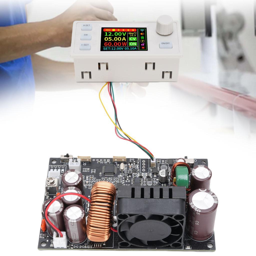 Supergoodsales Eujgov ตัวควบคุมแรงดันไฟฟ้าแบบปรับได้ DC โมดูลแหล่งจ่ายไฟ 25A 1750W XY7025S พร้อม 1.8