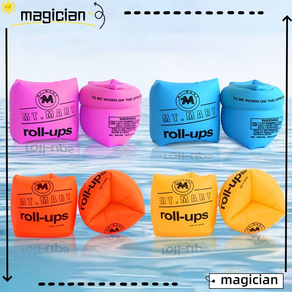 MAGICIAN 2 ชิ้น Float Armbands Pool Armbands สระว่ายน้ําลอยเด็ก inflatable Pool Float Safety Trainin