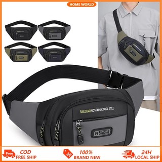 Men's Sport Chest Bag Fashion Crossbody Belt Bag Waterproof Oxford Cloth Waist Bag Canvas Fanny Pack