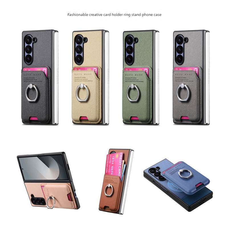 wallet magsafe magnetic card holder wallet เหมาะสําหรับ samsung zfold5 เคสโทรศัพท์ใส่ samsung zfold6