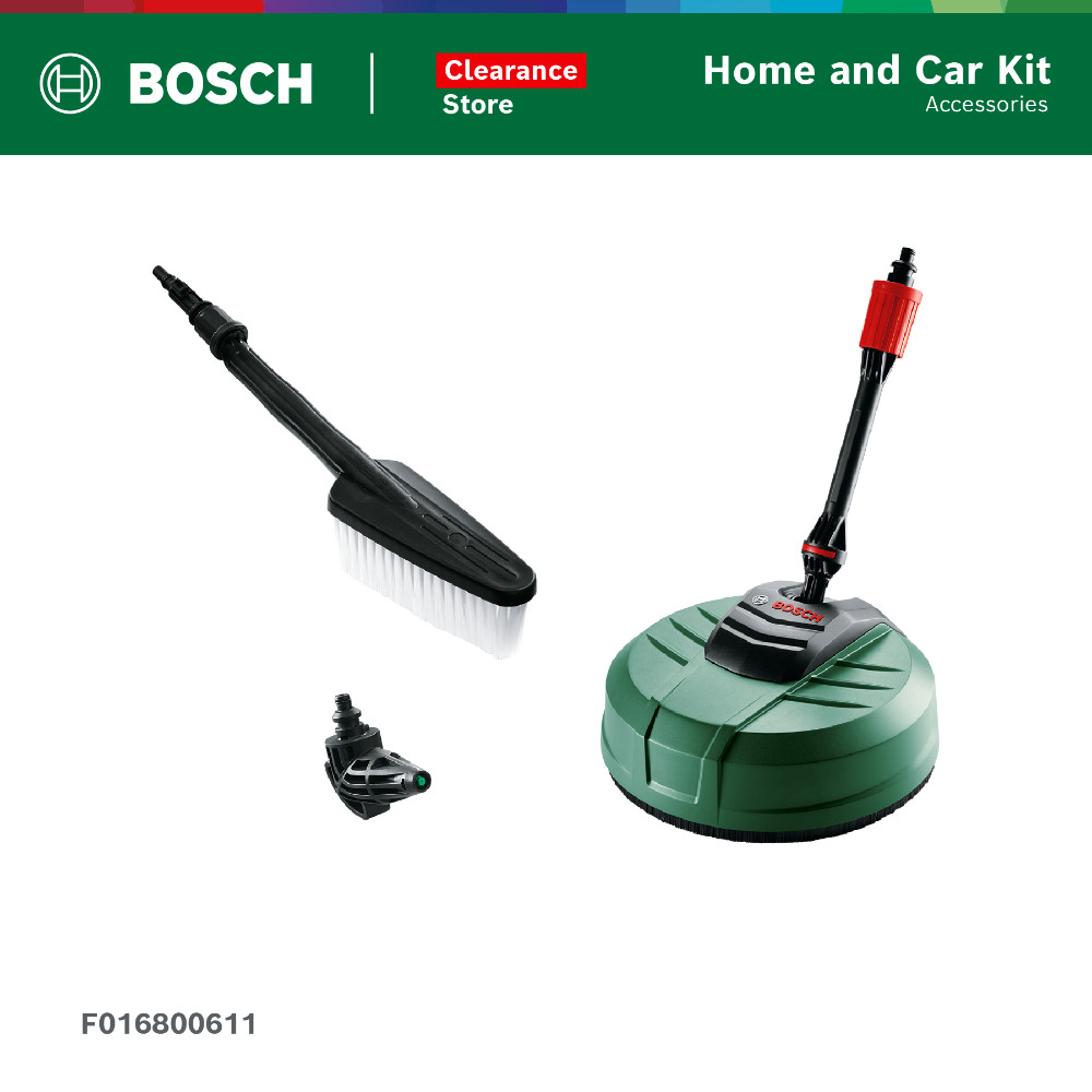 Bosch Home & Car Kit ชุดอุปกรณ์ล้างรถและล้างพื้นสำหรับเครื่องฉีดน้ำแรงดันสูง รหัส F016800611