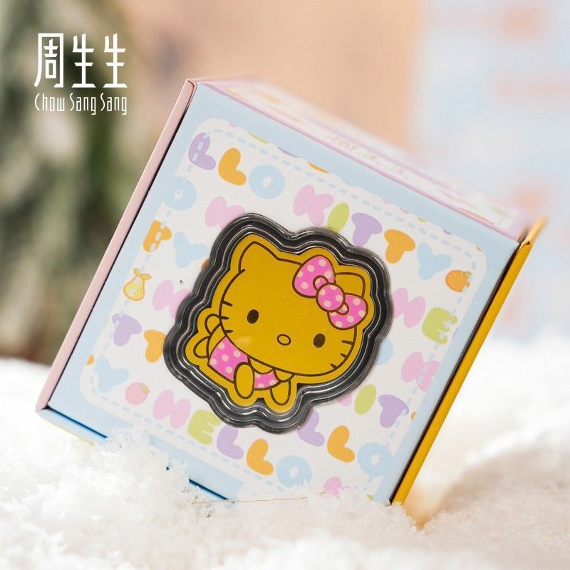 บริษัท Zhou Liying Trading Ltd. [Zhousheng] Au999.9 Gold Sanrio Hello Kitty Gold Piece Piggy Bank 92