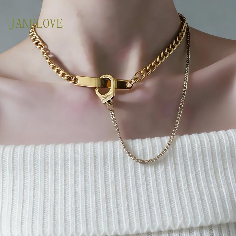 JLOVE สร้อยคอคอปกสองชั้นร่วมสมัย 20g น้ําหนักสวมใส่สบาย