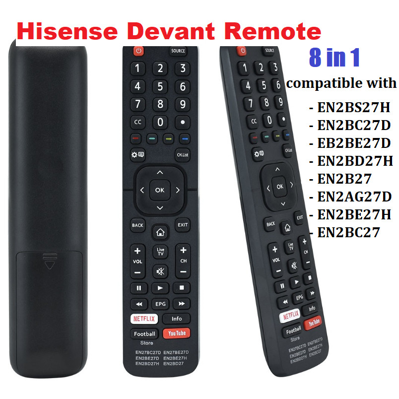 Hisense Devant 8 in 1 รีโมททีวี EN2B27 EN2BC27/EN2BD27H EN2AG27D EN2BS27H EN2BC27D EN2BE27H EN2BC27