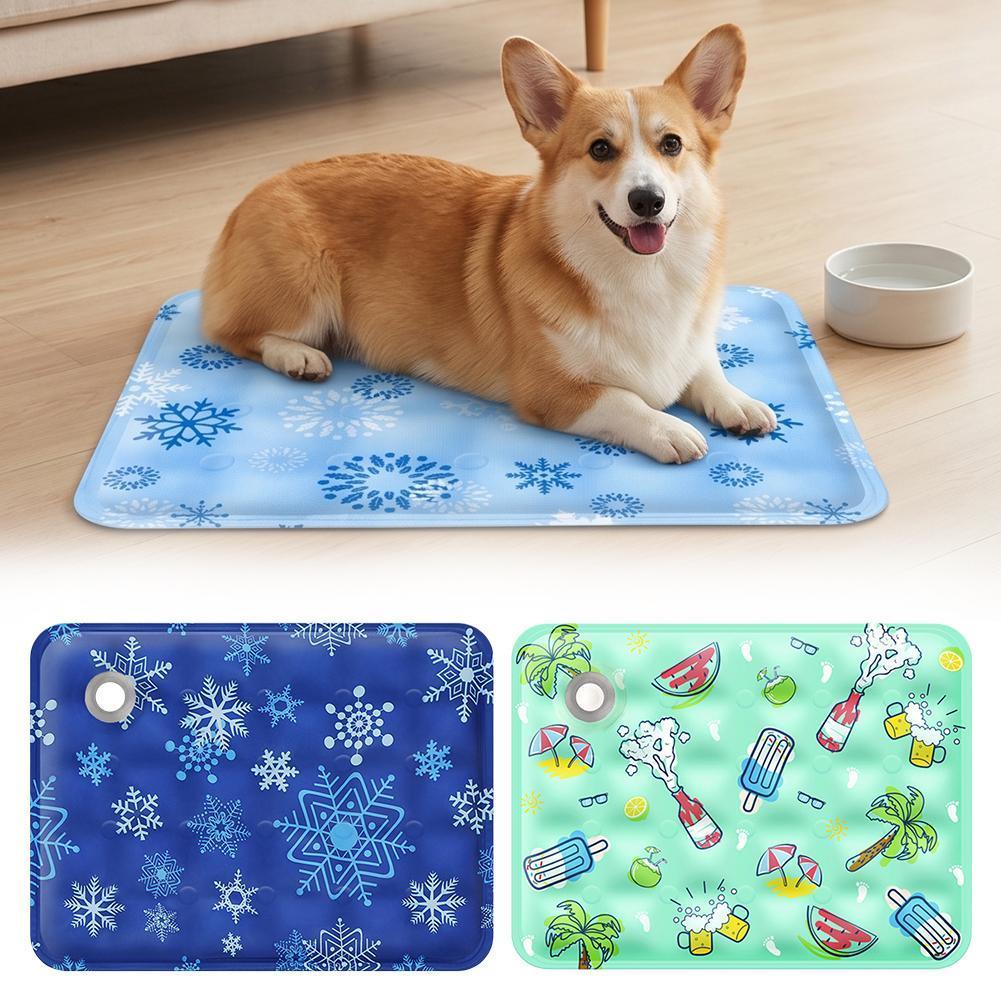 ฤดูร้อนสัตว์เลี้ยง Cooling Mat Cooling Ice Silk Pad นํากลับมาใช้ใหม่สําหรับ Home Dog Cat Cooler J2y7