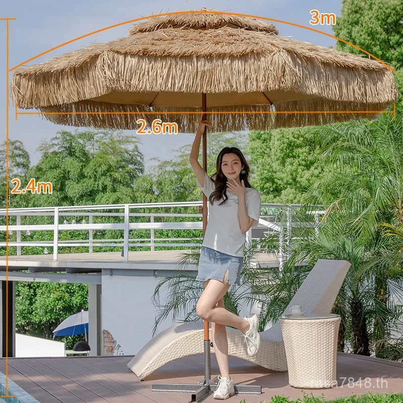 ร่มฟางชายหาดขนาดใหญ่ ร่มสนามกลางแจ้ง thumbnail 8