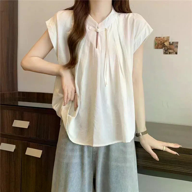 ส่งไวจากไทยBreezeM-2XL เสื้อผู้หญิงแขนสั้นพอดีหลวมพร้อมขนาดเสื้อฤดูร้อนเกาหลีสั้นสุภาพสตรีสไตล์ใหม่ด้านบน