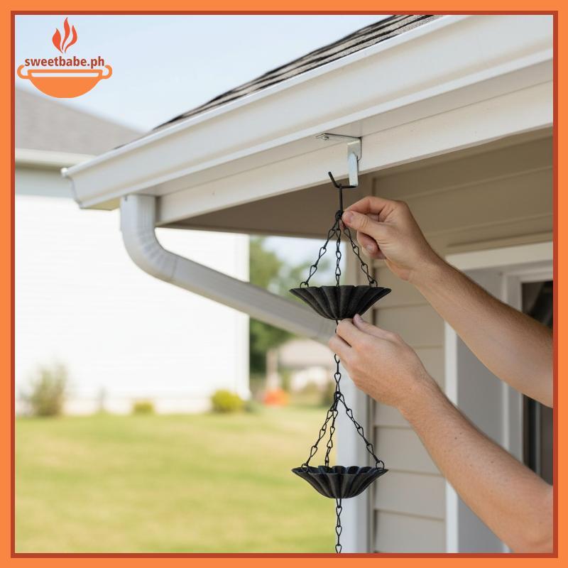 Sweet Eaves Rain Chain สําหรับกลางแจ้งสไตล์ญี่ปุ่นโลหะระบายน้ําโซ่ตกแต่ง Solution สําหรับ Garden Roo