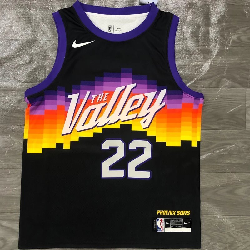 SW Version NBA21 Game Season Sun Team City Edition Jersey No. 22 Ayton Jersey เสื้อบาสเกตบอลชาย Retr