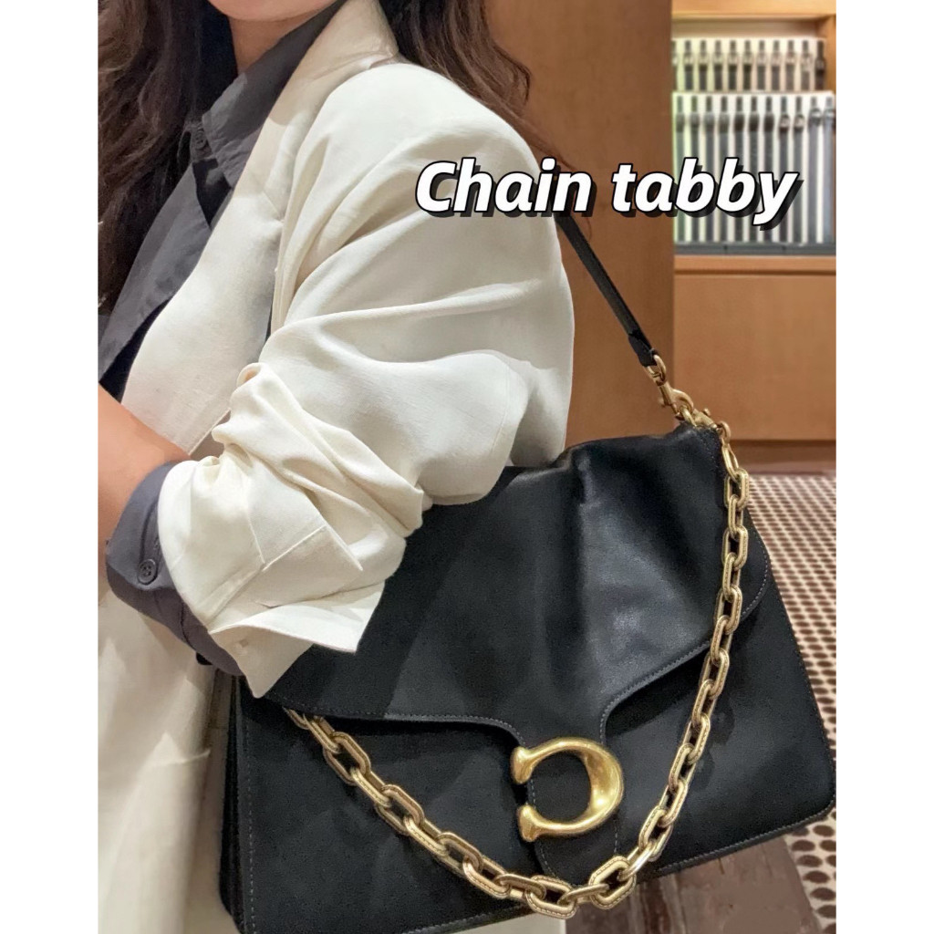 กระเป๋าหญิงสไตล์ใหม่Cowhide Chainนุ่มtabby30 Flapไหล่Messengerหญิงกระเป๋าใต้วงแขนกระเป๋าCAF51