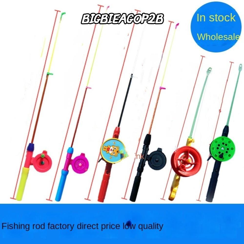 BIGBIEGOP2B ตกปลาน้ําแข็งปากกา Pole,ฤดูหนาว Spinning ICE Fishing Rods,คุณภาพสูงแบบพกพา 35/40/75/80 ซม.เด็กตกปลา Rod ฤดูหนาว