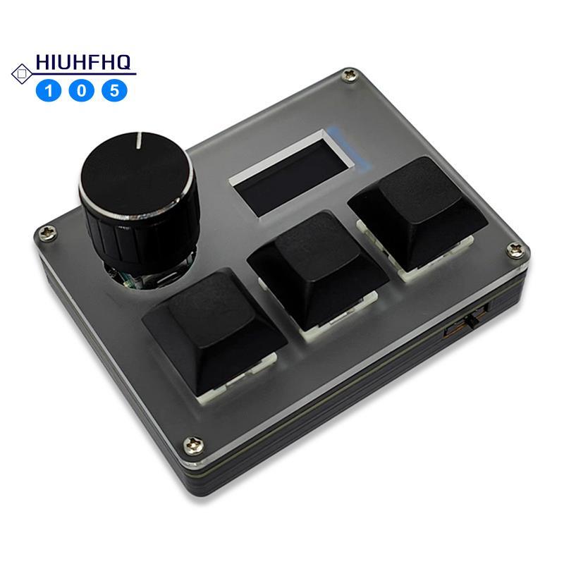 Hiuhfhq1063-Key คีย์บอร์ดแบบกําหนดเองแบบมีสาย Blue Switch OSU คีย์บอร์ดเกมพร้อมปุ่มหน้าจอ RGB คัดลอก