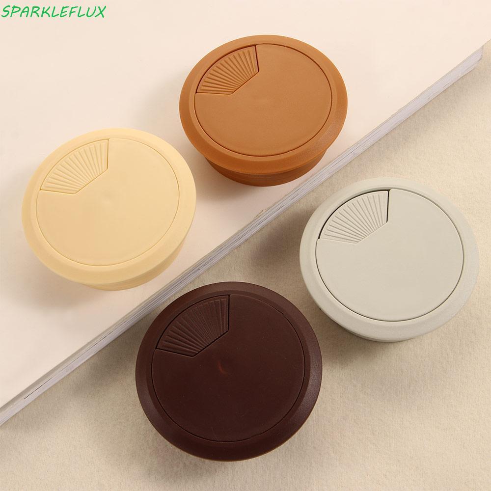 SPARKLEFX Line Hole Cover สําหรับโฮมออฟฟิศคุณภาพสูงฮาร์ดแวร์เฟอร์นิเจอร์คอมพิวเตอร์ PC รอบตาราง Grom