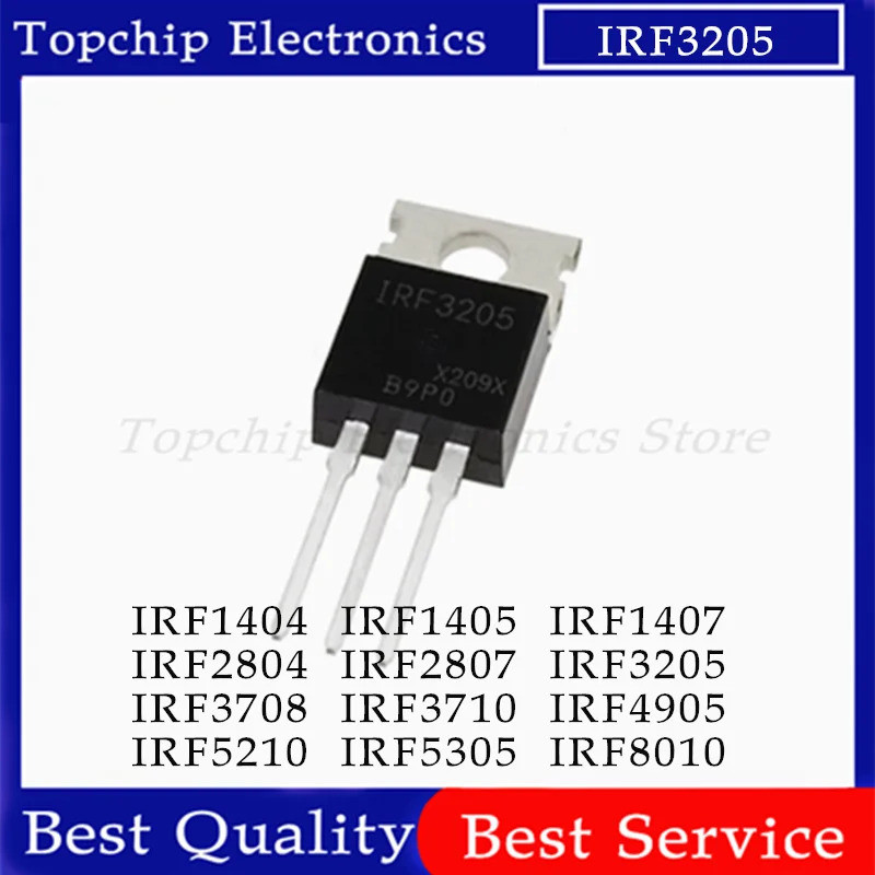 5CS IRF3205PBF IRF3205 TO-220 IRF3710 IRF3808 IRF4905 IRF5210 IRF5305 IRF8010 IRF3708 IRF1404 IRF140