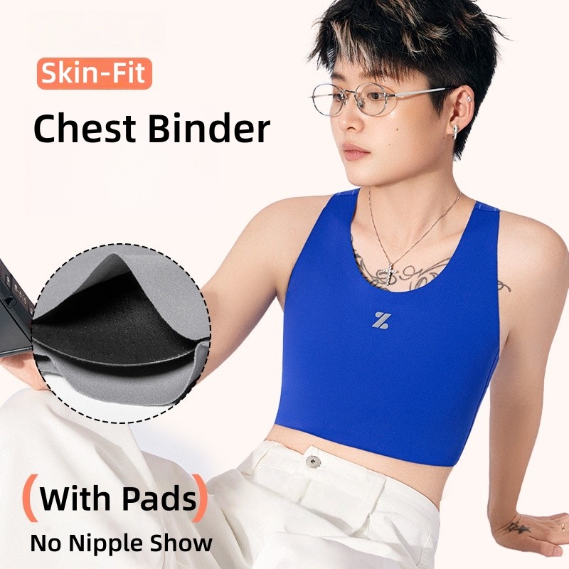 Janest Seamless Chest Binder ไม่มีจุกนมแบนดู Minimizer สําหรับผู้หญิงกีฬาทุกวันหรือทํางาน