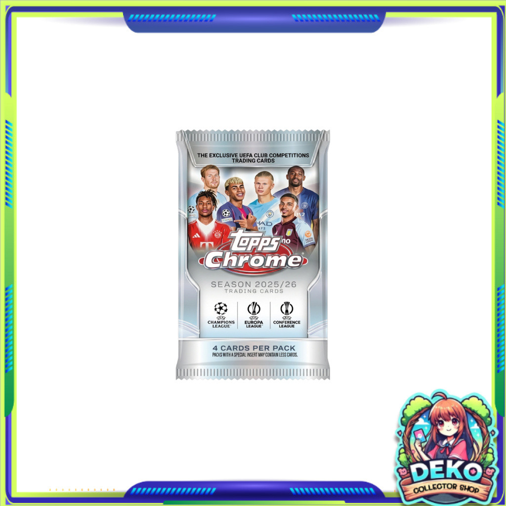 [ 1 ซอง ] 2025-26 Topps UEFA Club Competitions Chrome Soccer Value Pack (p3)