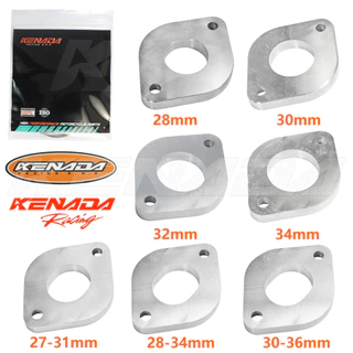 KENADA RACING แป้นแปลงหัวฉีดใส่คาร์บู หนา10มิล แป้นหมุน 4 วาล์วใส่คาบู 4วาล์ว/2วาล์ว/MSX ระยะรู CNC ปรับองศาได้ แถมน็อต2ตัว 28 30 32 34mm เกรดแข็ง