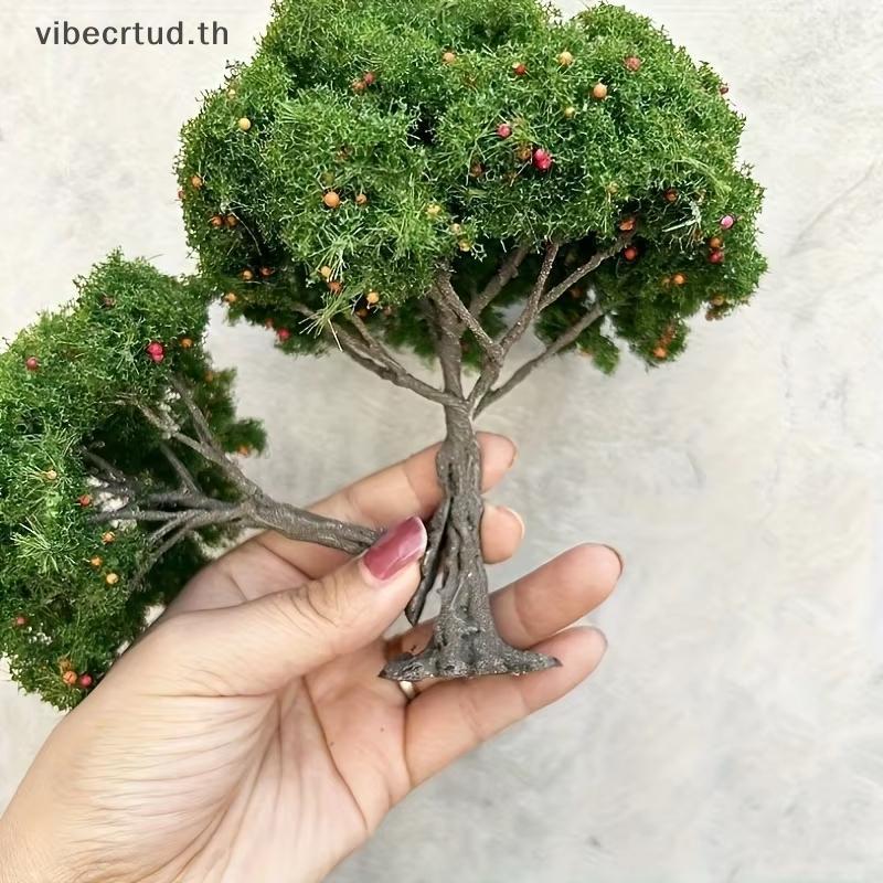 Vibecrtud 1 ชิ้น DIY ไม้ผล Miniature ภูมิทัศน์ตกแต่ง Miniature ทรายตารางอาคารรุ่นสมจริงผลไม้ตกแต่งต้นไม้ TH