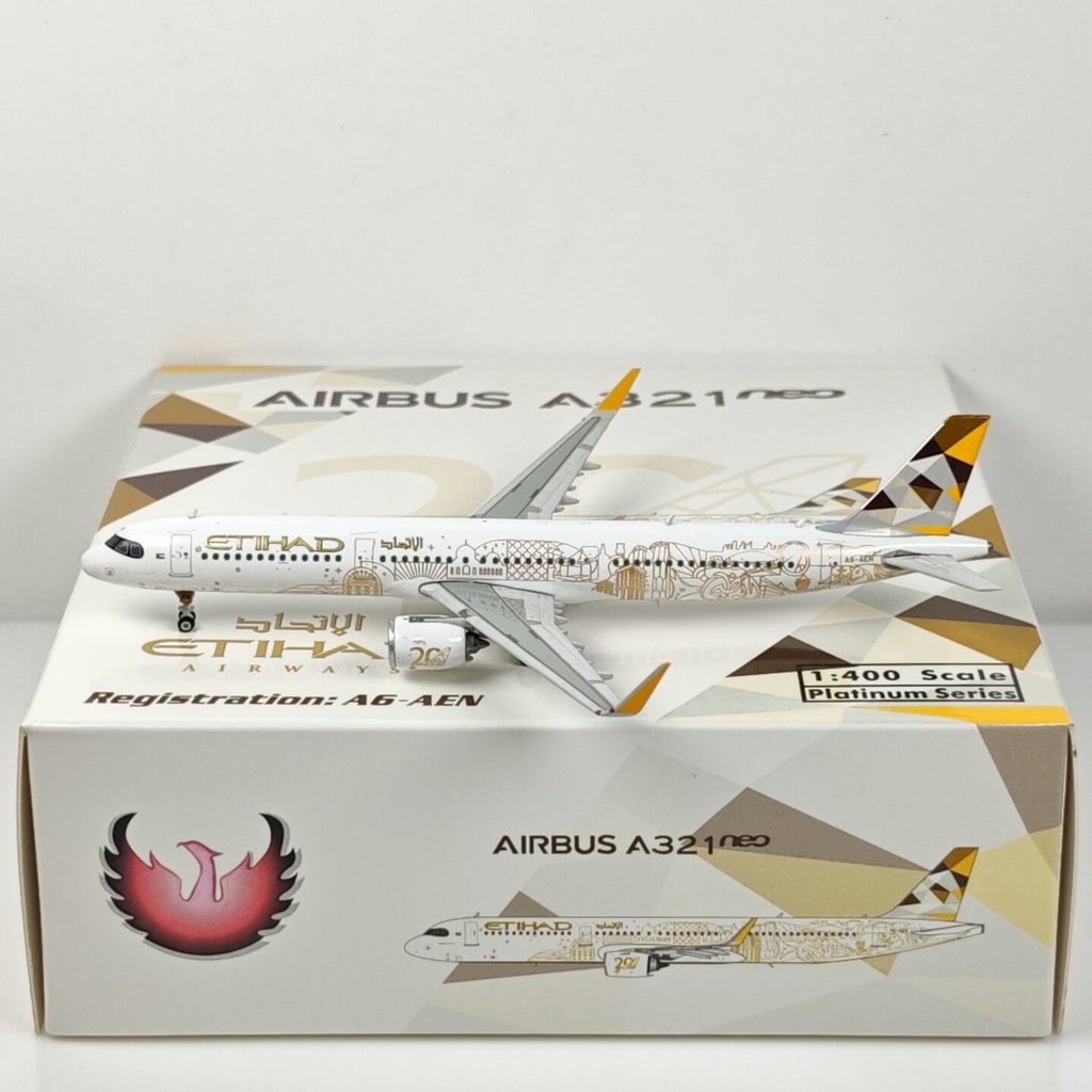 Phoenix 11924 1: 400 Attihad Airlines A321neo A6-AEN รุ่นโลหะผสม