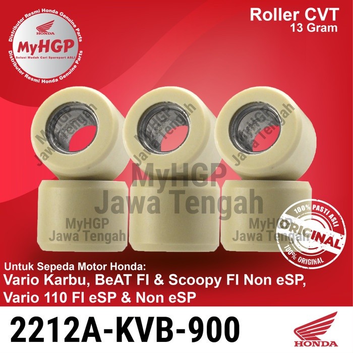 2212AKVB900 Roller CVT Vario คาร์บูเรเตอร์ BeAT Scoopy Non eSP 2212A-KVB-900 2212A QM 900