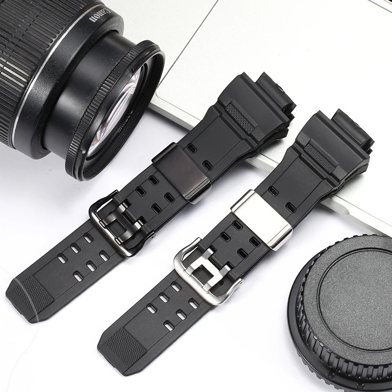 Resin Strap For Caiso GW9300 GW-9400 Men's Sports Bracelet Stainless Steel Loop Buckle 16mm Wristban